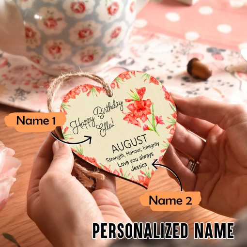 Customized August Girl Birthday Gift Ornament UKKH250608