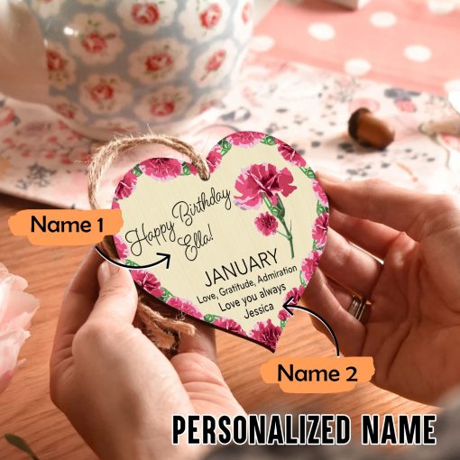 Customized January Girl Birthday Gift Ornament UKKH250613