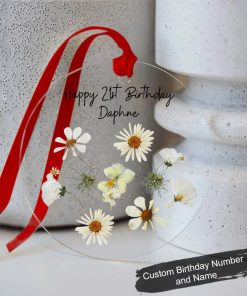 Personalised April Birthday Gift Customized Birth Flower Gift Ornament QFDT280604