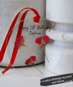 Personalised June Birthday Gift Customized Birth Flower Gift Ornament QFDT280606