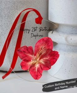 Personalised August Birthday Gift Customized Birth Flower Gift Ornament QFDT280608