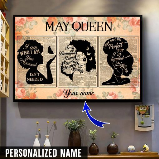 Personalized Name May Queen Canvas QFMM280305