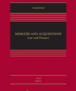Mergers and Acquisitions: Law and Finance 3rd edition – PDF ebook