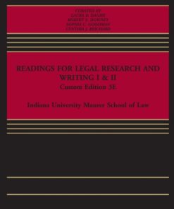 Readings for Legal Research and Writing I and II 3rd Edition Custom Edition – PDF ebook