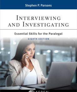 Interviewing and Investigating: Essentials Skills for the Paralegal 8th Edition – PDF ebook